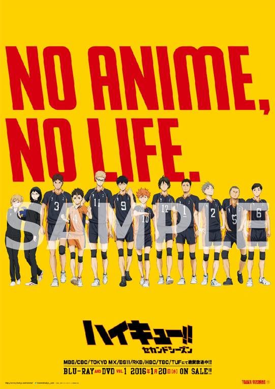 NO ANIME, NO LIFE.vol.25“TOWERanime × 「ハイキュー!!」”タワレコで7 