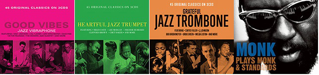『Good Vibes, Jazz Vibraphone』、『Heartful Jazz Trumpet』、『Grateful Jazz Trombone』、Thelonious Monk『MONK Plays Monk & Standards』