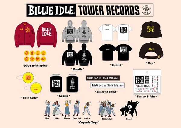 BILLIE IDLE® × TOWER RECORDS 初のコラボグッズを発売！ニュー 