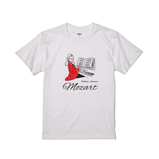WTM クラシカルTシャツ Mozart(イラスト) ホワイト