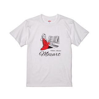 WTM クラシカルTシャツ Mozart（イラスト） ホワイト