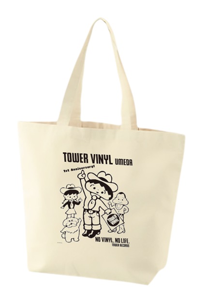 TOWER VINYL梅田店一周年レコスケくんコラボトートバッグ