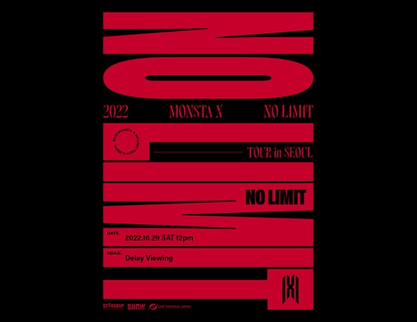 MONSTA X、「2022 MONSTA X 〈NO LIMIT〉 TOUR IN SEOUL DELAY VIEWING