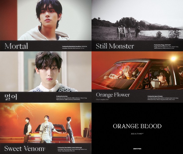 ENHYPEN、韓国5thミニ・アルバム『ORANGE BLOOD』プレビュー映像公開 