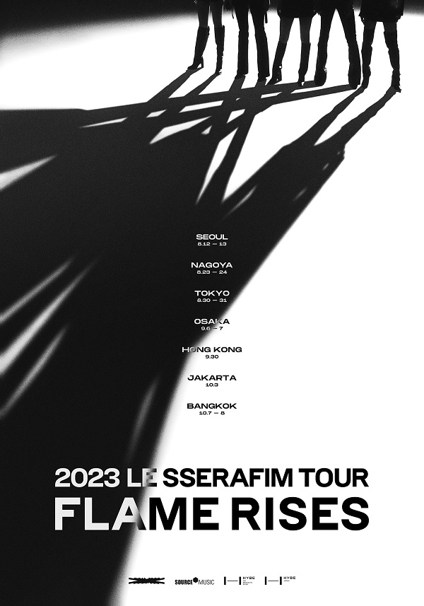 LE SSERAFIM、初ツアー「2023 LE SSERAFIM TOUR ‘FLAME RISES’」開催決定 TOWER