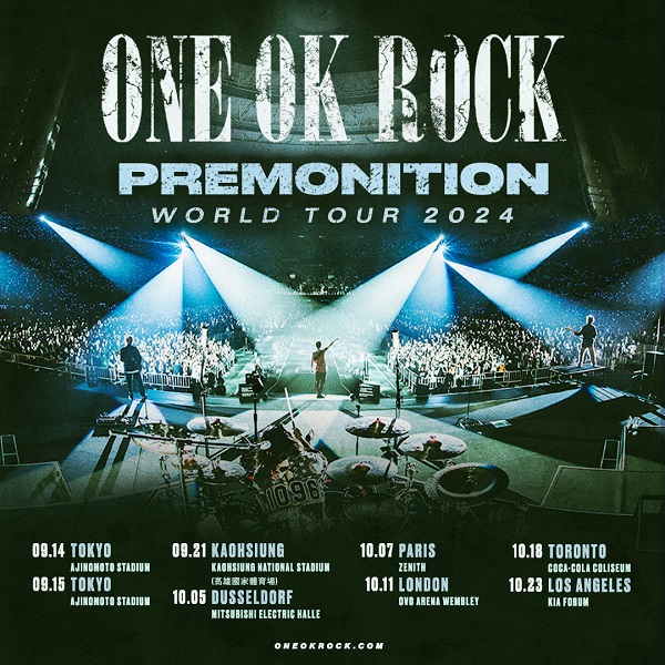 ONE OK ROCK、日本公演含む7都市8公演のワールド・ツアー開催決定。9月 