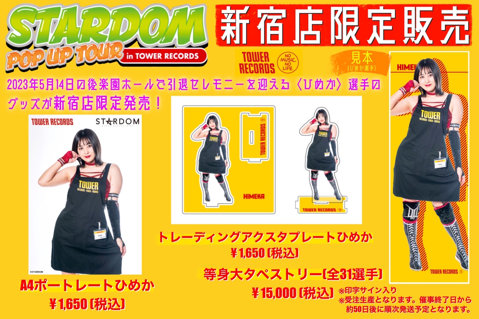 スターダム スターダム × TOWER RECORDS A4ポートレート 鹿島