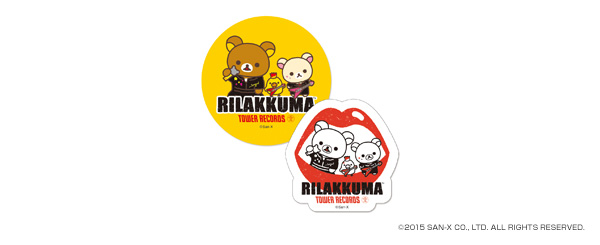 RILAKKUMA × TOWER RECORDS コラボステッカー2枚入り 2015