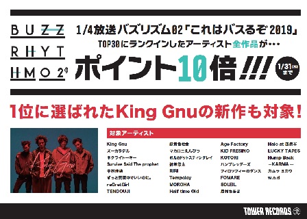 バズリズム「これはバズるぞ2019」TOP30アーティスト・ポイント