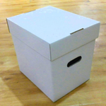 LP用フタ付きダンボール(白)