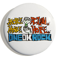 ONE OK ROCK　MORE ACTION, MORE HOPE. チャリティー缶バッジ