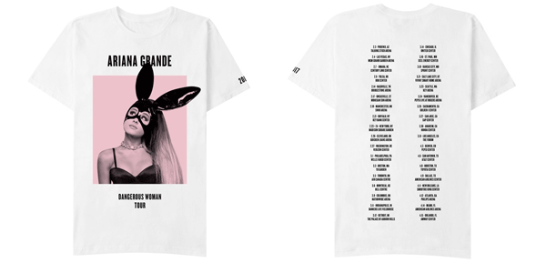 アリアナ・グランデ”Dangerous Woman Tour”Ｔシャツ - TOWER RECORDS