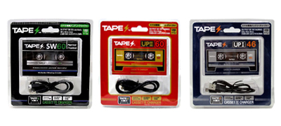 カセットテープ型バッテリーチャージャー