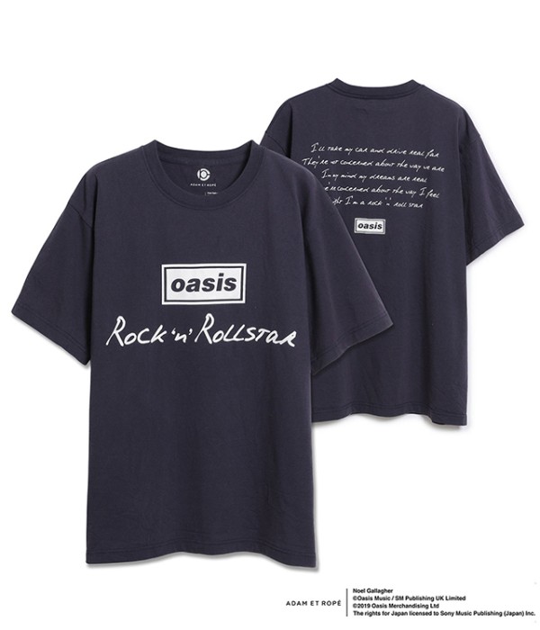 oasis for ADAM ET ROPÉ / SONG LYRICS T-Shirt COLLECTION」オアシス 