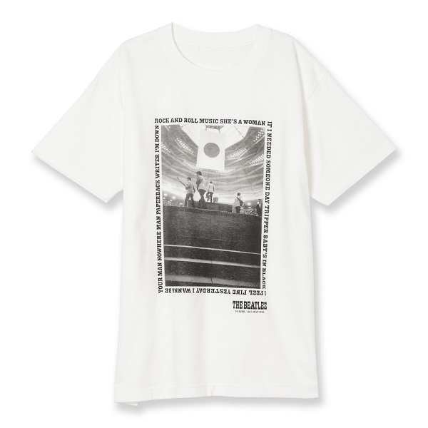 The Beatles Live In Japan 1966 Photo S/S Tee White