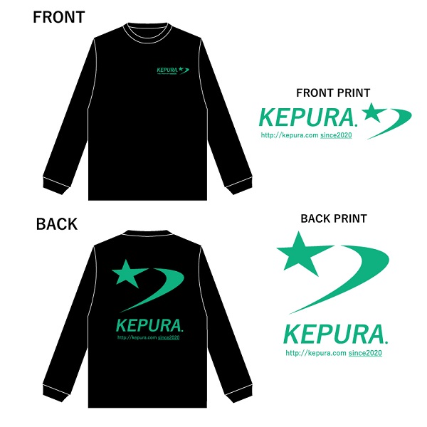 KEPURA Long T-shirts ブラック M、L、XL