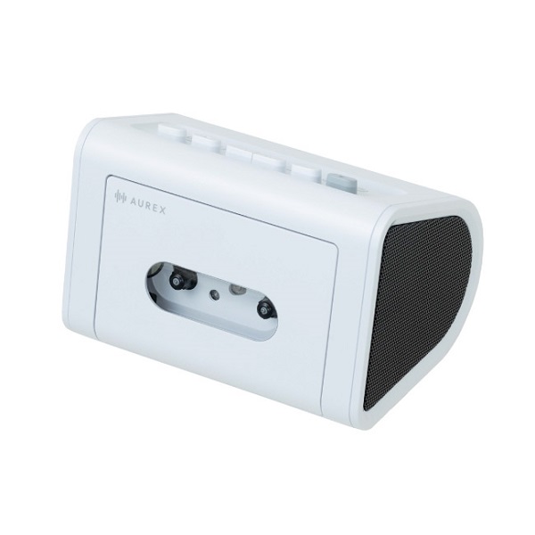 AUREX Room カセット付き Bluetoothスピーカー ホワイト/クリア