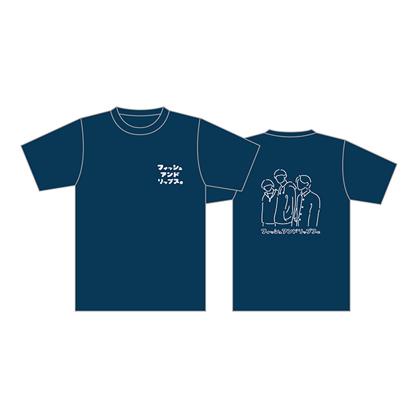 フィシュリなりのシルエットTシャツ (ネイビー)