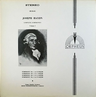 メルツェンドルファーのハイドン交響曲全集Vol.1（LP初出時のジャケ写）