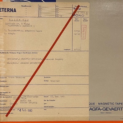 交響曲第5番のマスターテープ写真