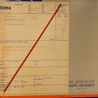 交響曲第9番のマスターテープ写真