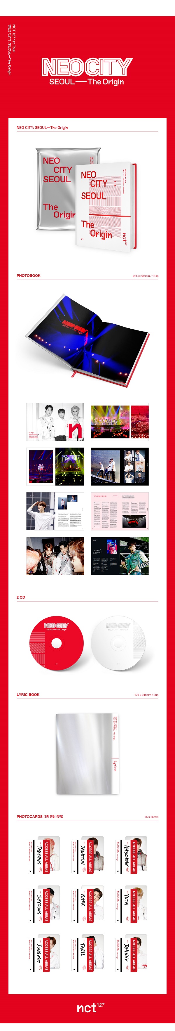 NCT 127 1st Tour NEO CITY : SEOUL - The Origin CONCERT PHOTOBOOK+LIVE ALBUM ［BOOK+2CD］ 