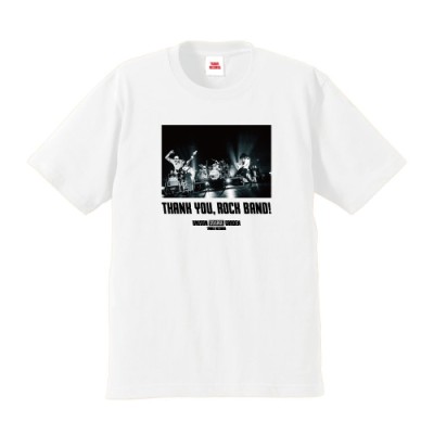 UNITOWER限定カラー「UNISON SQUARE GARDEN × TOWER RECORDS Thank you, ROCK BAND! T-shirt ホワイト」(Photographer：Viola Kam (V'z Twinkle))