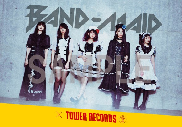 「BAND-MAID × TOWER RECORDS」B2コラボポスター