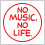 NO MUSIC, NO LIFE. タトゥーシール