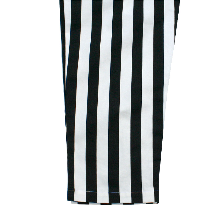 COOKMAN Chef Pants wide stripe BLACK