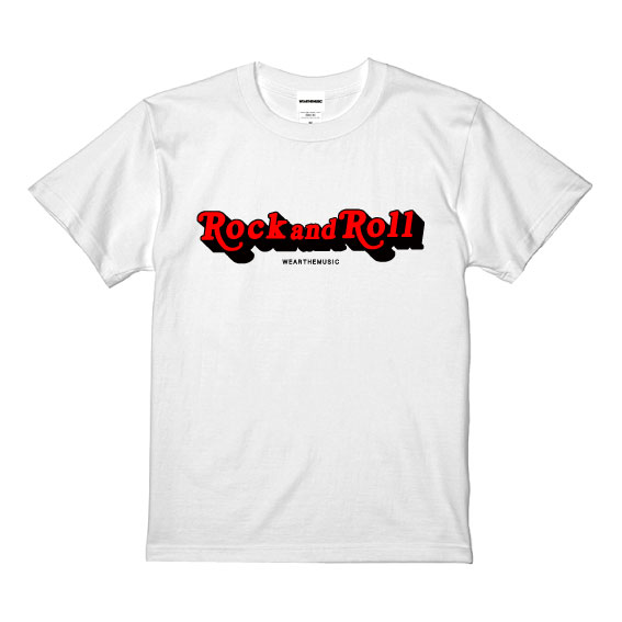 WTM Tシャツ ROCK AND ROLL(ホワイト/レッド)