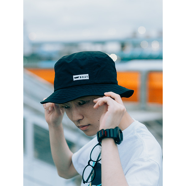 BOAT × WEARTHEMUSIC BUCKET HAT(ブラック)