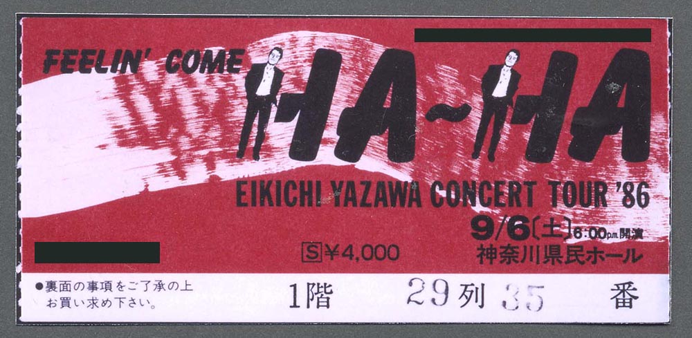 FEELIN' COME HA～HA EIKICHI YAZAWA CONCERT TOUR '86